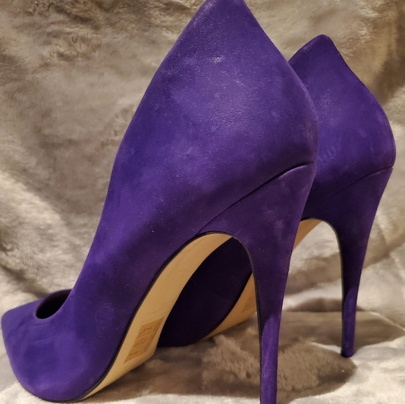 Aldo Purple Leather/Suade Heels 📦 - Picture 2 of 6